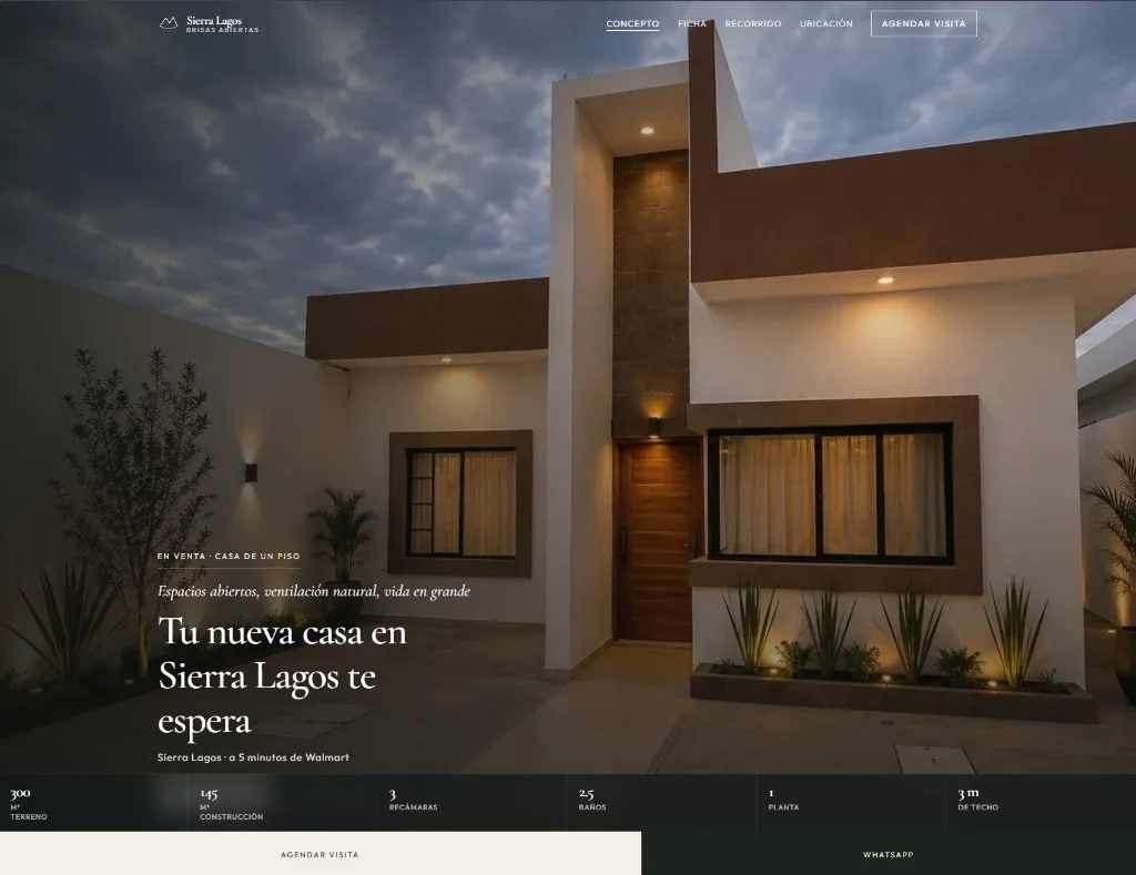Portada del sitio Sierra Lagos Brisas Abiertas